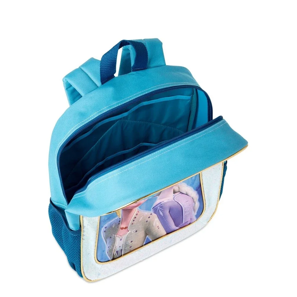 Disney Frozen II Backpack  Anna & Elsa Blue Sparkle School Laptop Bookbag Kids
